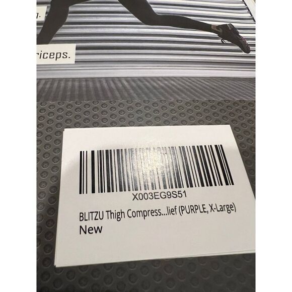 New BLITZU Thigh Compression Sleeves (Pair) Quad, Groin and Hamstring Support. U - Picture 9 of 10